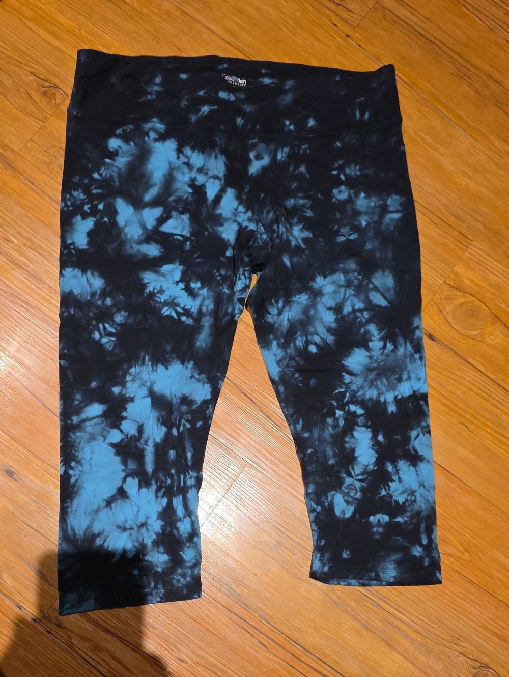 Calvin Klein Performance Black and Blue Tie-Dye Leggings